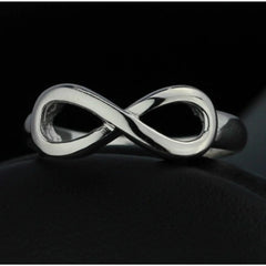 S925 Infinite Symbol Jewelry Personalized Name Carving Ring Ornament - 7