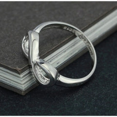 S925 Infinite Symbol Jewelry Personalized Name Carving Ring Ornament - 7