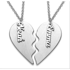 S925 pure silver love 1-2 couples jewelry personalized name customized necklace - Necklace