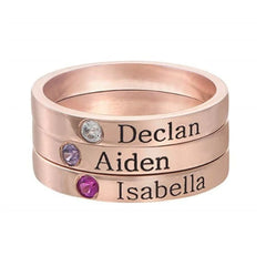 S925 ring lettering couple personalized name customization - 7