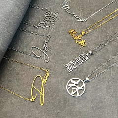 S925 Sterling Silver English Name Letter Necklace - 925 silver - 7