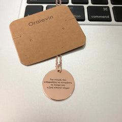 Silver Personalized Custom Lettering Love Fingerprint Letter Name Necklace - 7