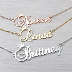 Source Manufacturer Ins Style European And American Fashion Full Diamond Name Letter Custom Necklace Diy Steel Titanium