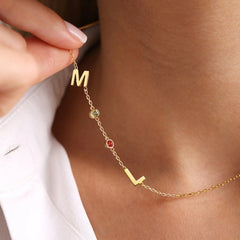 Stainless Steel 26 English Letter Name Necklace - Necklace