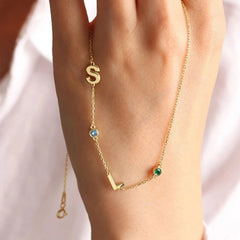 Stainless Steel 26 English Letter Name Necklace - Necklace