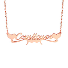 Stainless steel cut heart shaped custom necklace DIY name necklace female - 7