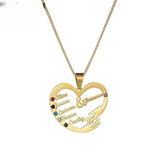 Stainless Steel English Alphabet Heart Set Zircon Pendant Personality Diy Name Necklace - 7