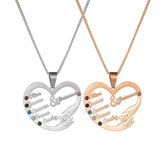 Stainless Steel English Alphabet Heart Set Zircon Pendant Personality Diy Name Necklace - 7