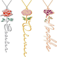 Stainless Steel English Letter Name Necklace - 7