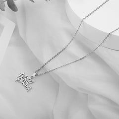 Stainless Steel English Name Necklace For Men And Women