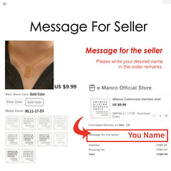 Stainless Steel English Name Necklace Personalized DIY Fashion Necklace - 7