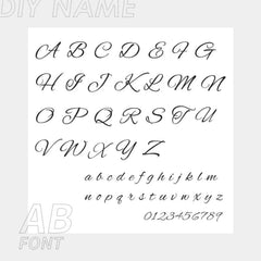 Stainless Steel English Name Necklace Personalized DIY Fashion Necklace - AB font / 1 Name / Water Ripple Chain Gold - 7