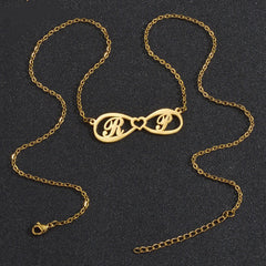 Stainless Steel Infinity Symbol Name Necklace Women - 7