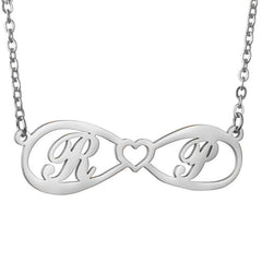 Stainless Steel Infinity Symbol Name Necklace Women - Steel - 7