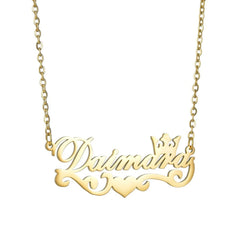 Stainless Steel Love Ribbon Name Customized Personality Necklace Female Clavicle Chain Customized Pendant - 7