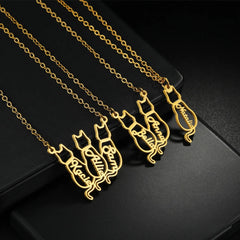 Stainless Steel Necklace With Creative And Minimalist Name - 7