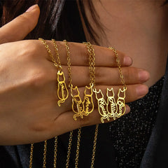 Stainless Steel Necklace With Creative And Minimalist Name - 7