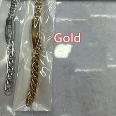 Stainless Steel Personalized Customized Bracelet - Gold - 7