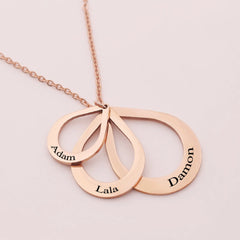 Stainless steel three name custom necklace - Necklace