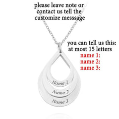 Stainless Steel Three Name Letter Custom Necklace - 7