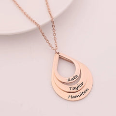 Stainless Steel Three Name Letter Custom Necklace - 7