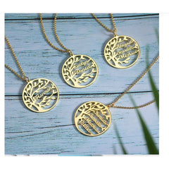 Sterling Silver Necklace Female Name Personalized Tree of Life Pendant Cross-border New Product Accessories - 7