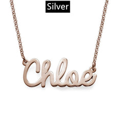 Sterling Silver Private Custom Necklace Letter Name Girl - Silver - 7