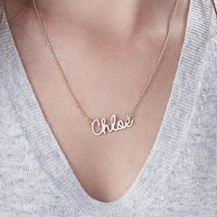 Sterling Silver Private Custom Necklace Letter Name Girl - 7