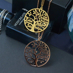 Name Tree Of Life Necklace Manufacturer DIY Multi-name Design Family Genealogy Series - 7