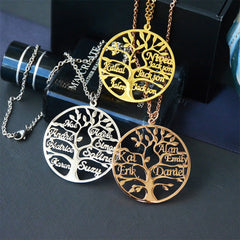 Name Tree Of Life Necklace Manufacturer DIY Multi-name Design Family Genealogy Series - 7