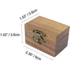 Vintage Ring Box Wooden Jewelry Personalized Name Date Commemorative Gift - Brown / Lettering ring box - 7
