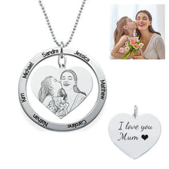 Women’s Fashion Infinite Photo Necklace - Silver - 7