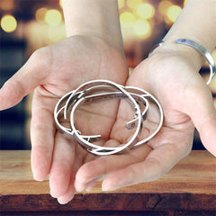 Women’s Fashion Personalized Stainless Steel Bracelet - Steel - 7