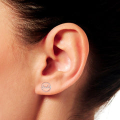 Women’s Fashion Simple Personalized Circle Name Earrings - 7