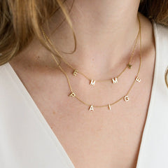 Women’s Personalized Name Pendant Necklace Necklace Initial Chain Friendship Gift - Gold / 1to4 letters - 7