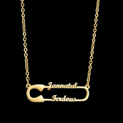 Women’s Stainless Steel Name Pin Necklace - 7