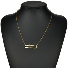 Women’s Stainless Steel Name Pin Necklace - 7