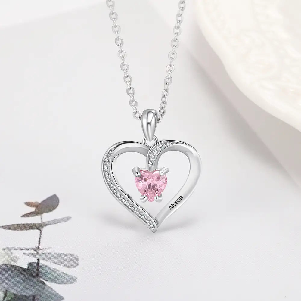Anpassbare Sterling Silber Stein Halskette in Weiß