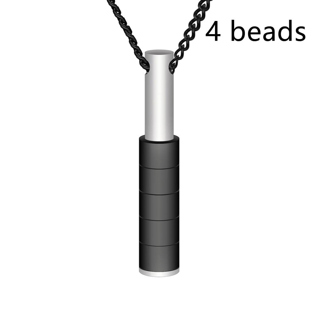 Personalized Stainless Steel Beaded Necklace with Custom Lettering
