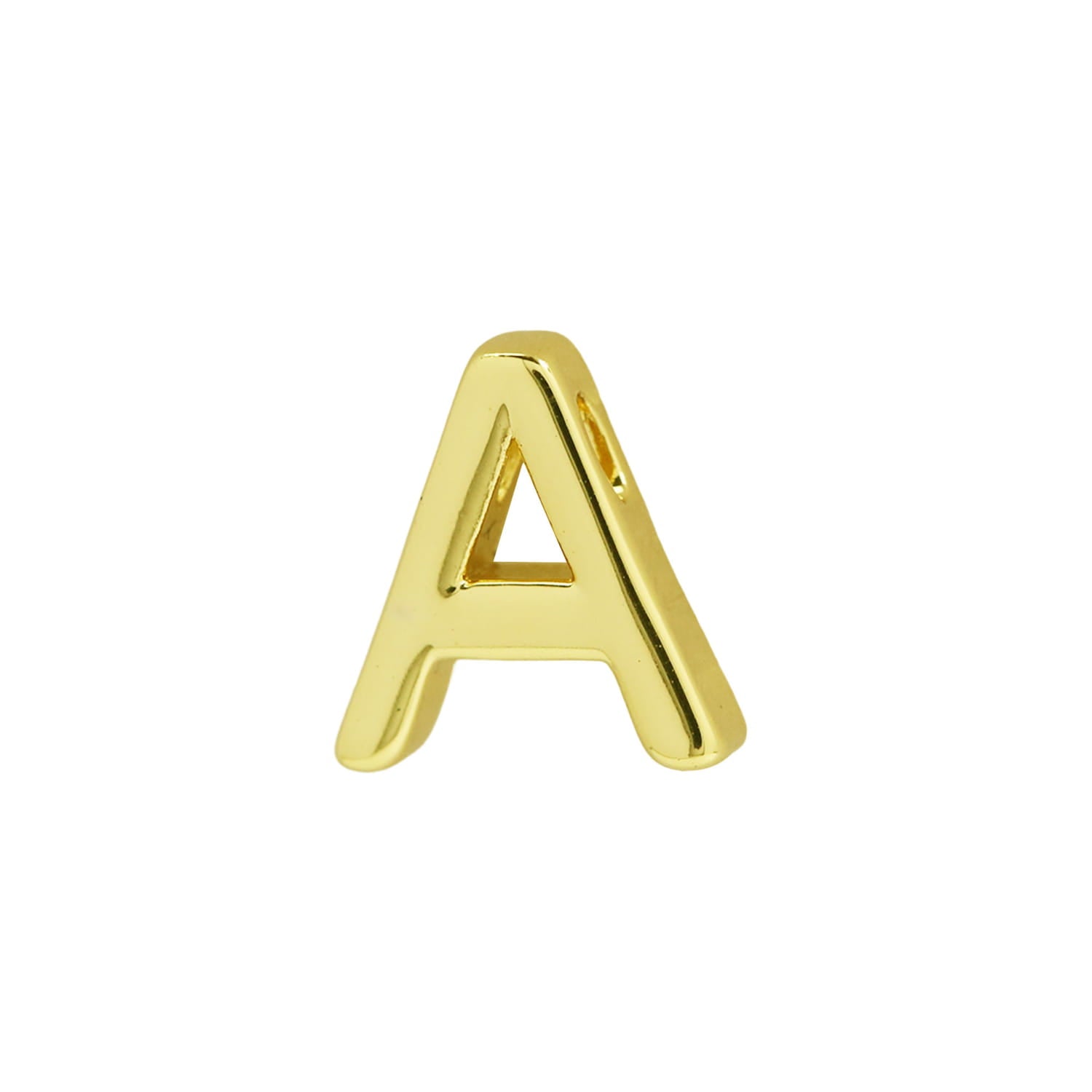 Elegant 18k Gold Glossy LOVE Pendant Necklace featuring a golden letter A charm.