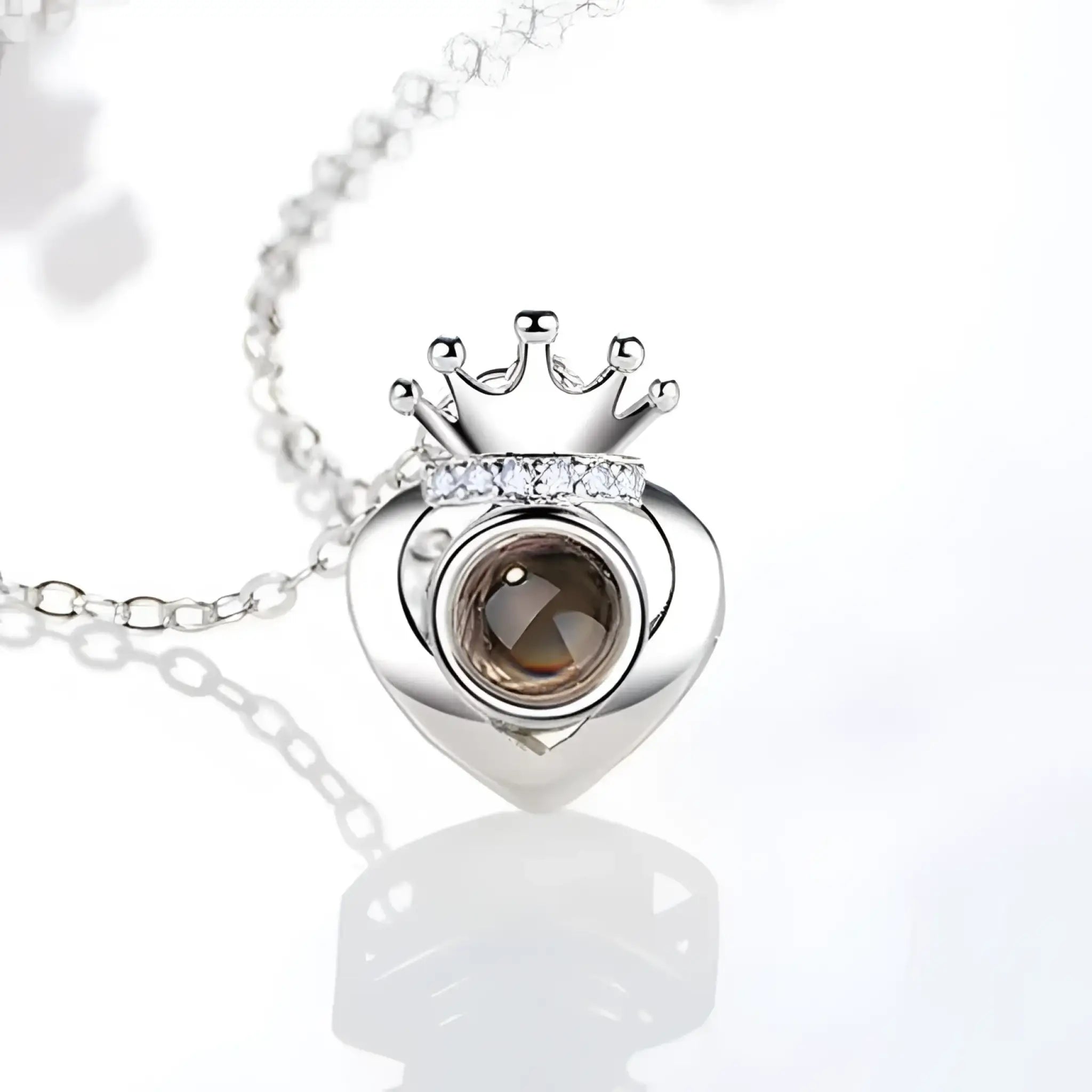 100 Languages Photo Engraving Pendant Collar Chain - 7