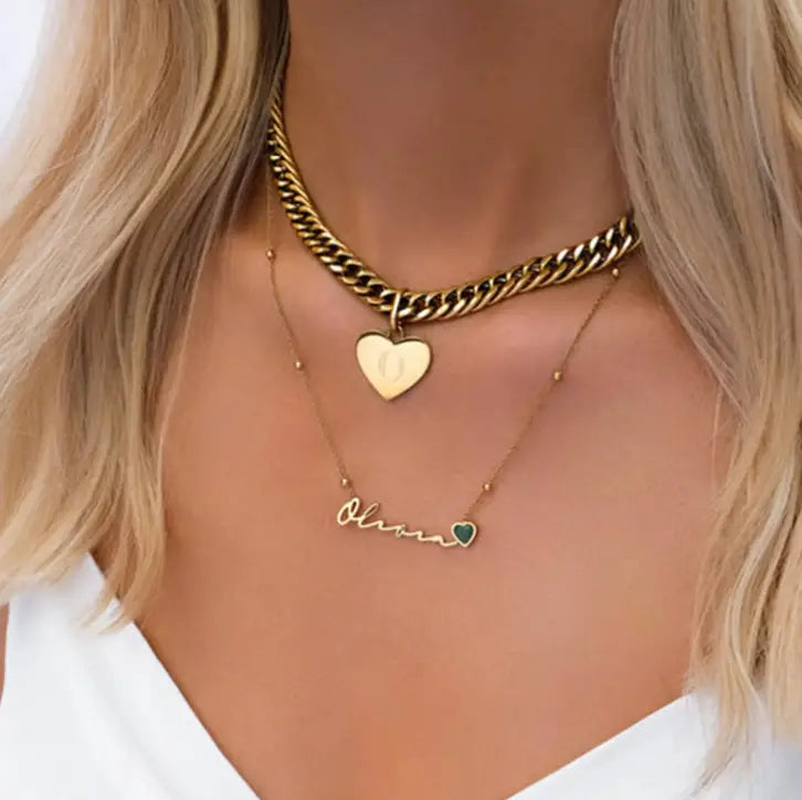 Personalized Gold Stainless Steel Necklace for Women Jewelry