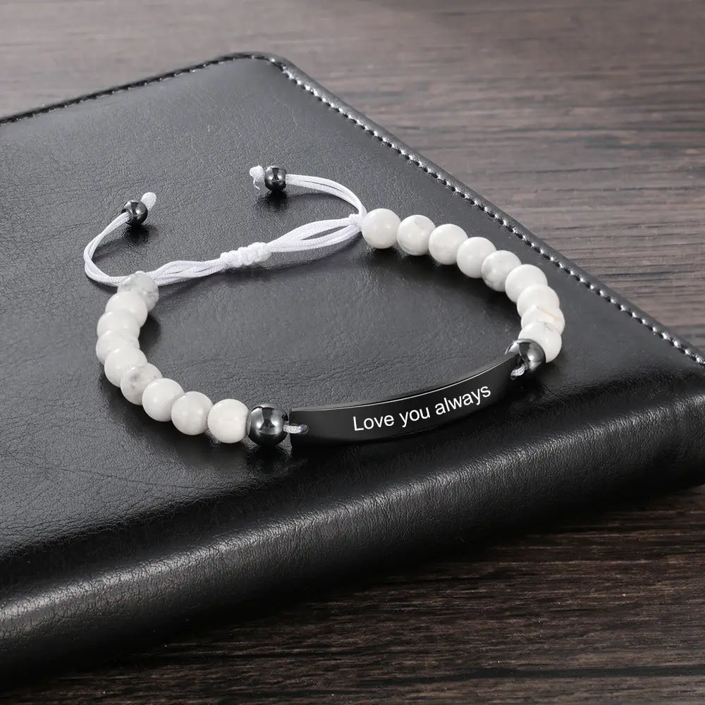 Personalisierte gravierte Bar-Armbänder für Ihn in stilvollen Farben