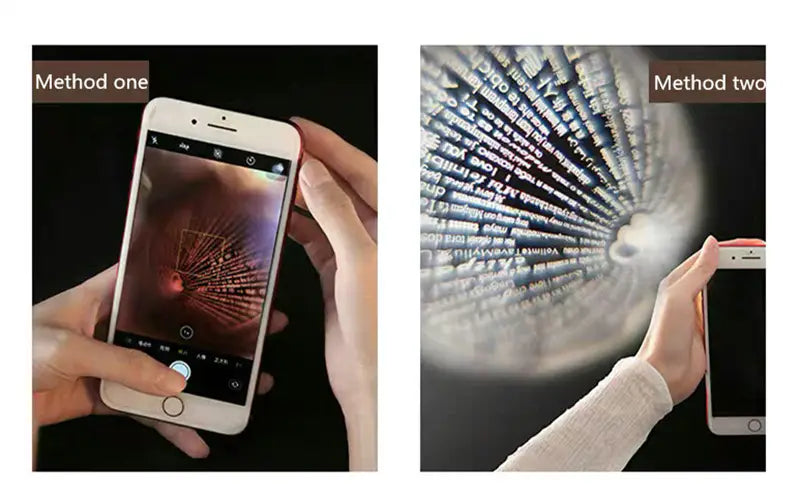 Zwei Methoden, um mithilfe einer Halskette aus S925-Silber mithilfe eines Mobiltelefons ein Bild in den Anhänger zu projizieren.