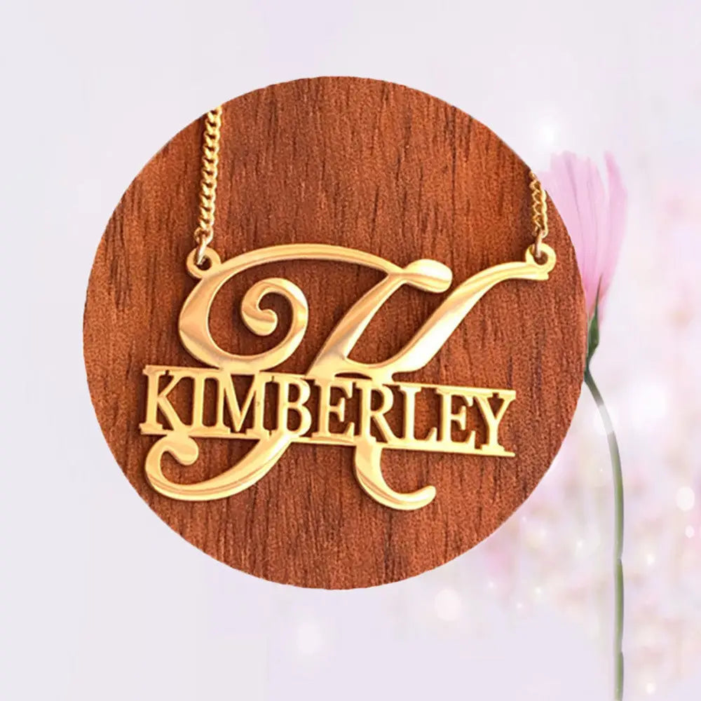 Customizable Stainless Steel Necklace for Women with Personalized Text