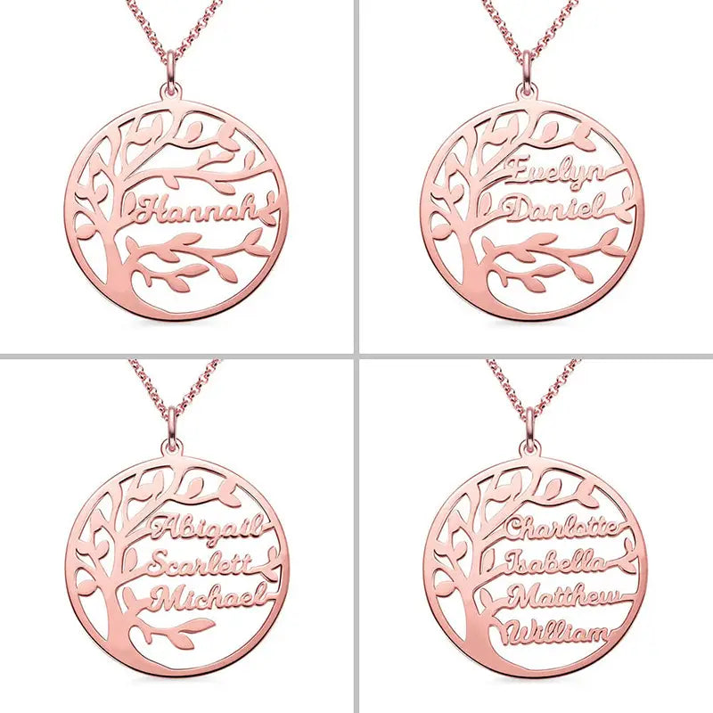 Personalisierte Halskette mit Lebensbaum aus Sterlingsilber für stilvollen Schmuck
