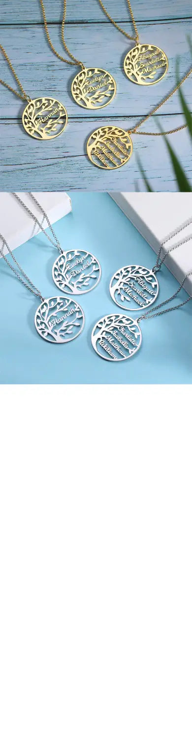Personalisierte Halskette mit Lebensbaum aus Sterlingsilber für stilvollen Schmuck
