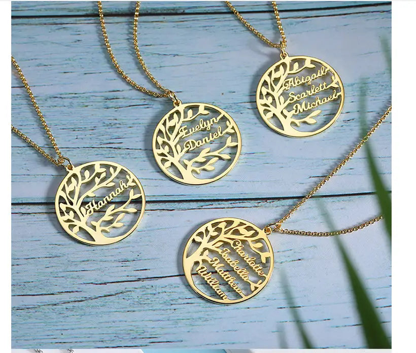 Personalisierte Halskette mit Lebensbaum aus Sterlingsilber für stilvollen Schmuck