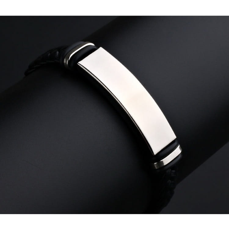 Personalized White PU Leather Bracelets for Couples and Individuals