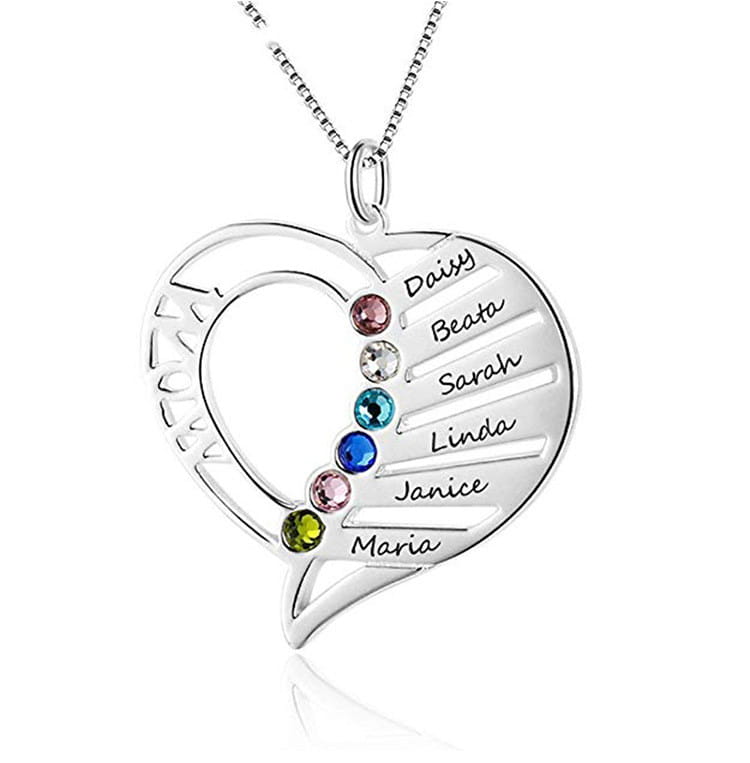 Personalized Love Necklace with Custom Name in Gold or Silver